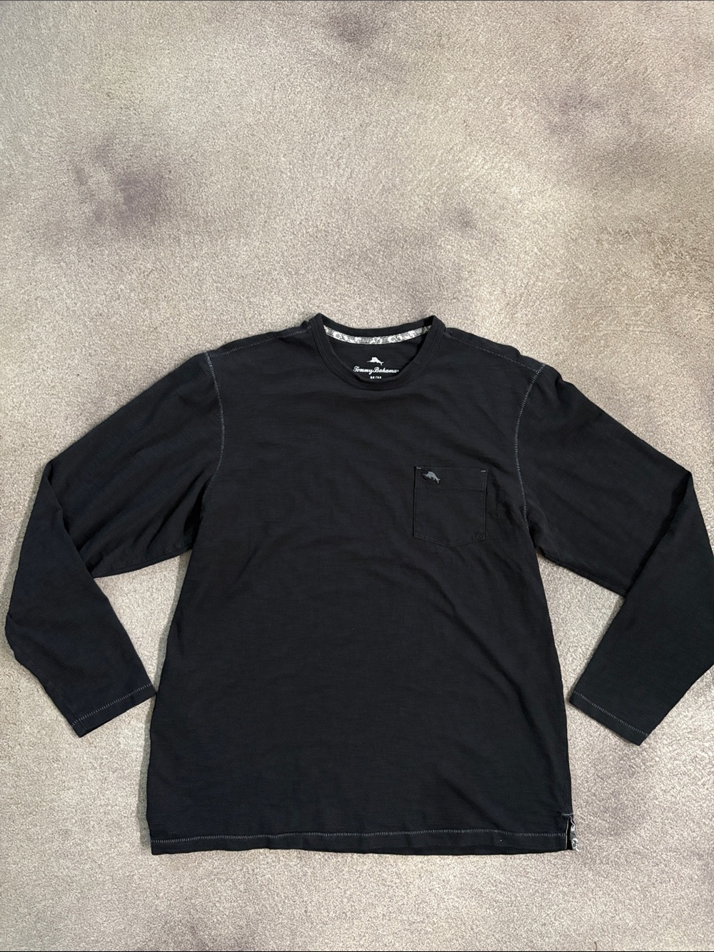 Tommy Bahama Men's Long-Sleeve Black Pocket Tee